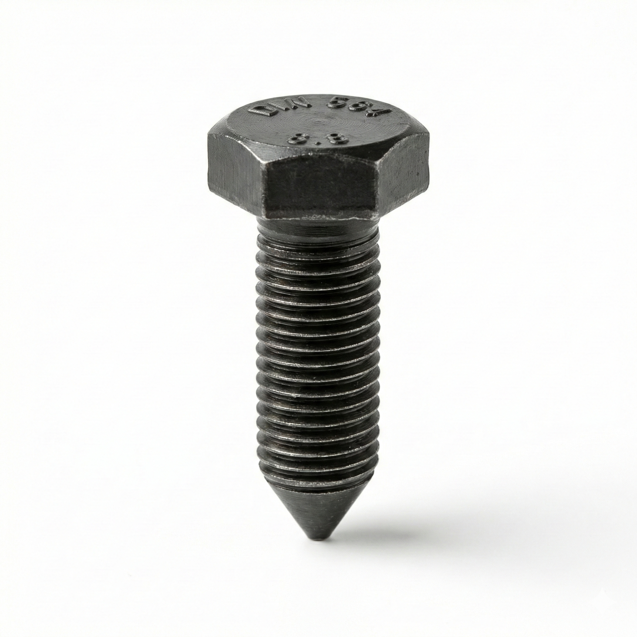 DIN 564 Altıköşe Başlı Kanallı ve Konik Uçlu Sabitleme Cıvataları (Yüksek Mukavemetli Çelik)